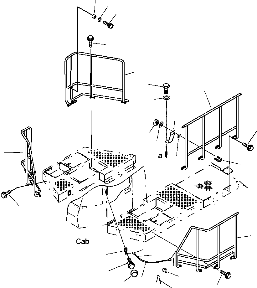 HANDRAIL,L.H. 428-54-25141 KOMATSU