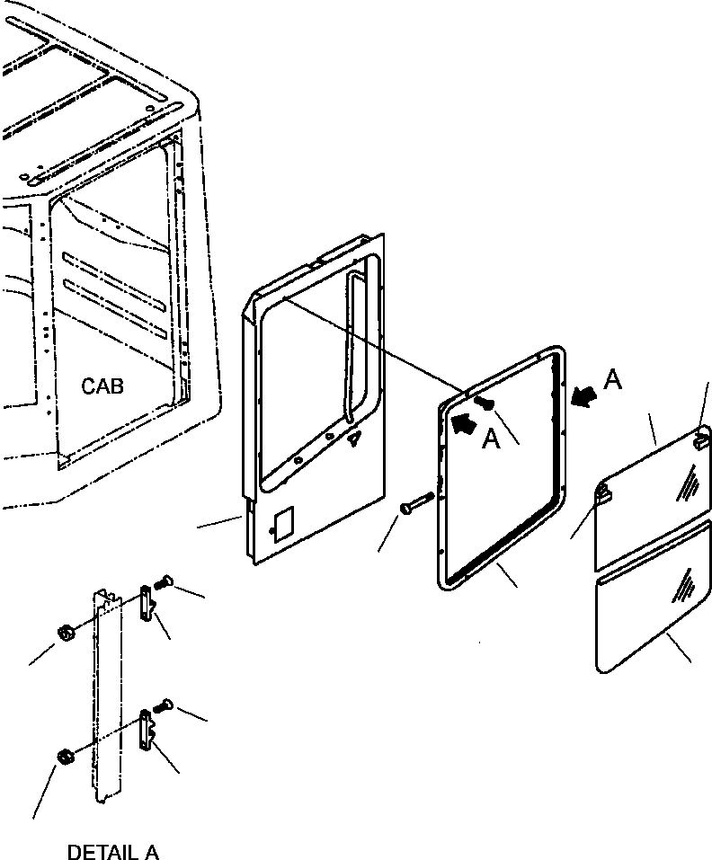 SASH ASSEMBLY, L.H. 417-96-21780 KOMATSU