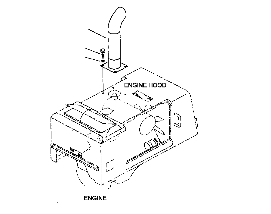 PIPE, VERTICAL EXHAUST (WITH RAIN CAP) 418-02-A1010 KOMATSU