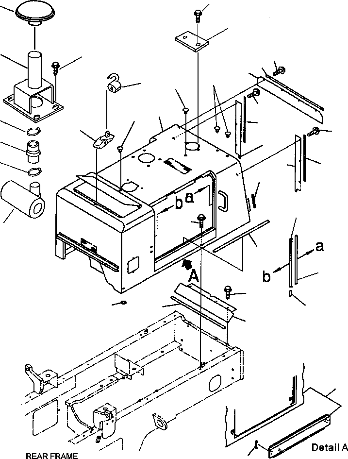 HOOD, WITH CONVERTER BRACKET 418-54-A1070 KOMATSU