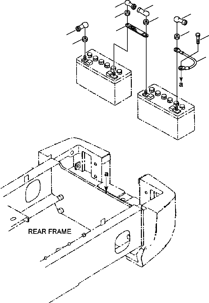 PRODUCT GRAPHIC, BATTERY INSTALLATION 417-06-A1340 KOMATSU