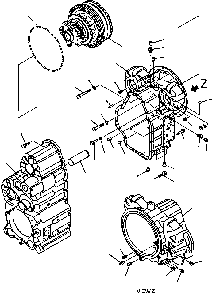 Коробка передач в сборе 714-13-X0041 KOMATSU