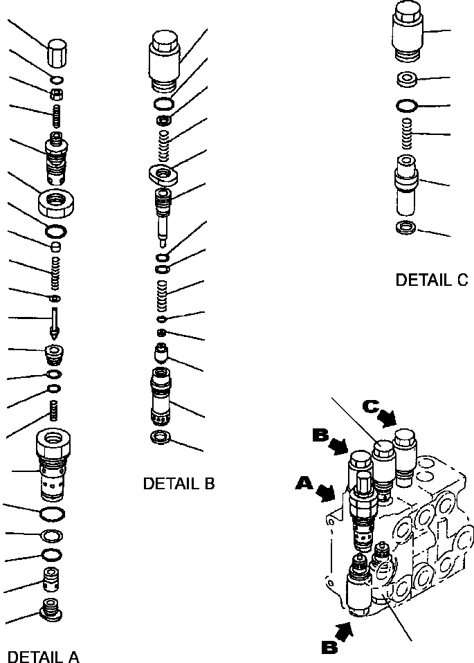 VALVE ASSEMBLY, SUCTION AND SAFETY 709-70-72500 KOMATSU