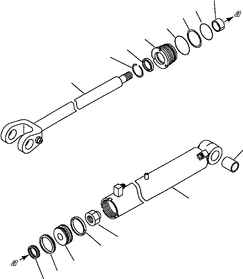 CYLINDER ASSEMBLY, L.H. 707-00-03040 KOMATSU