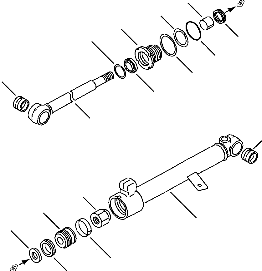 CYLINDER ASSEMBLY, L.H. 707-00-08581 KOMATSU