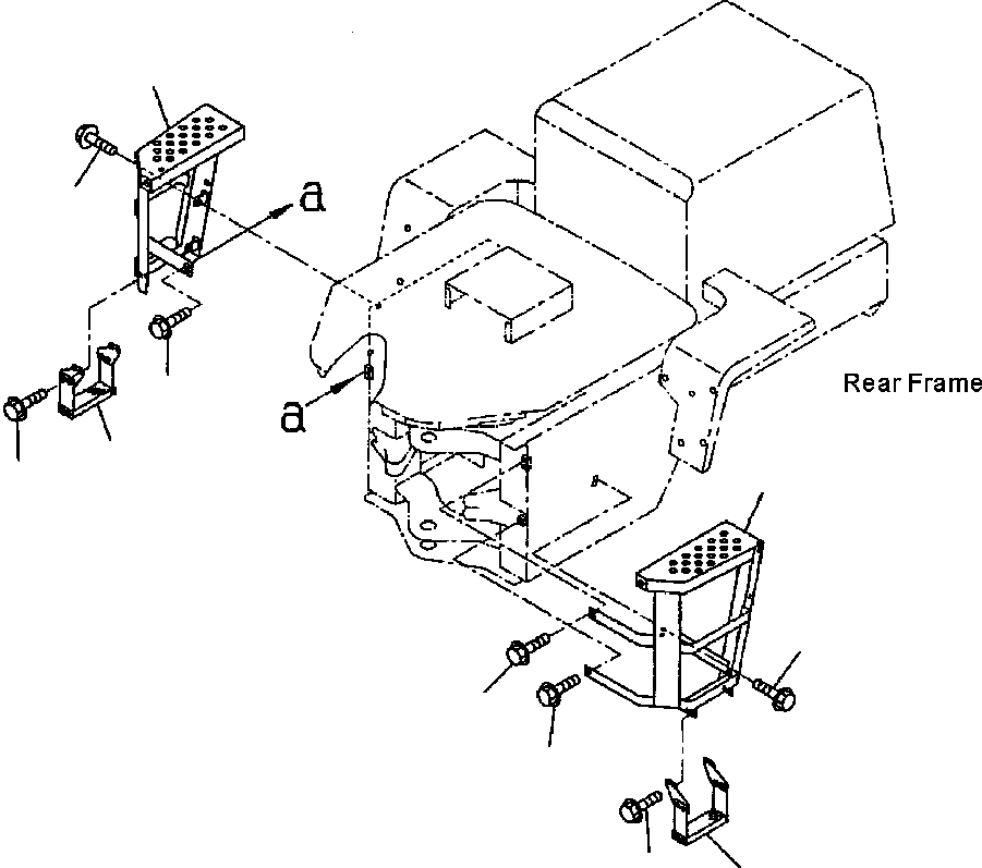 LADDER, LEFT HAND 417-54-A1470 KOMATSU