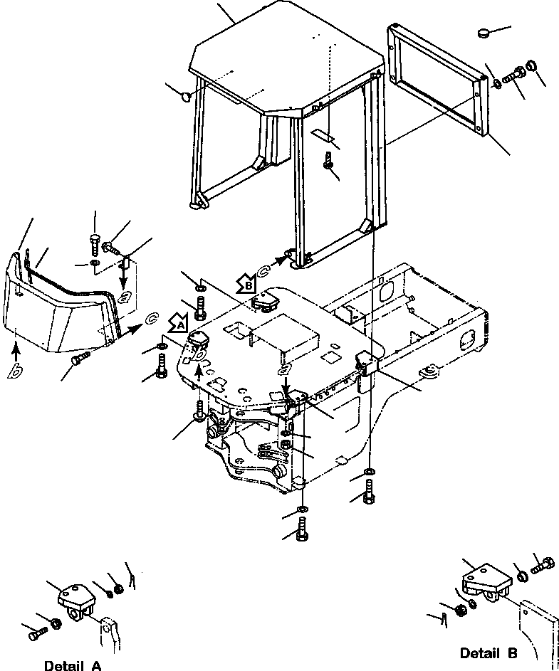 ROPS CANOPY ASS'Y 417-921-2020 KOMATSU