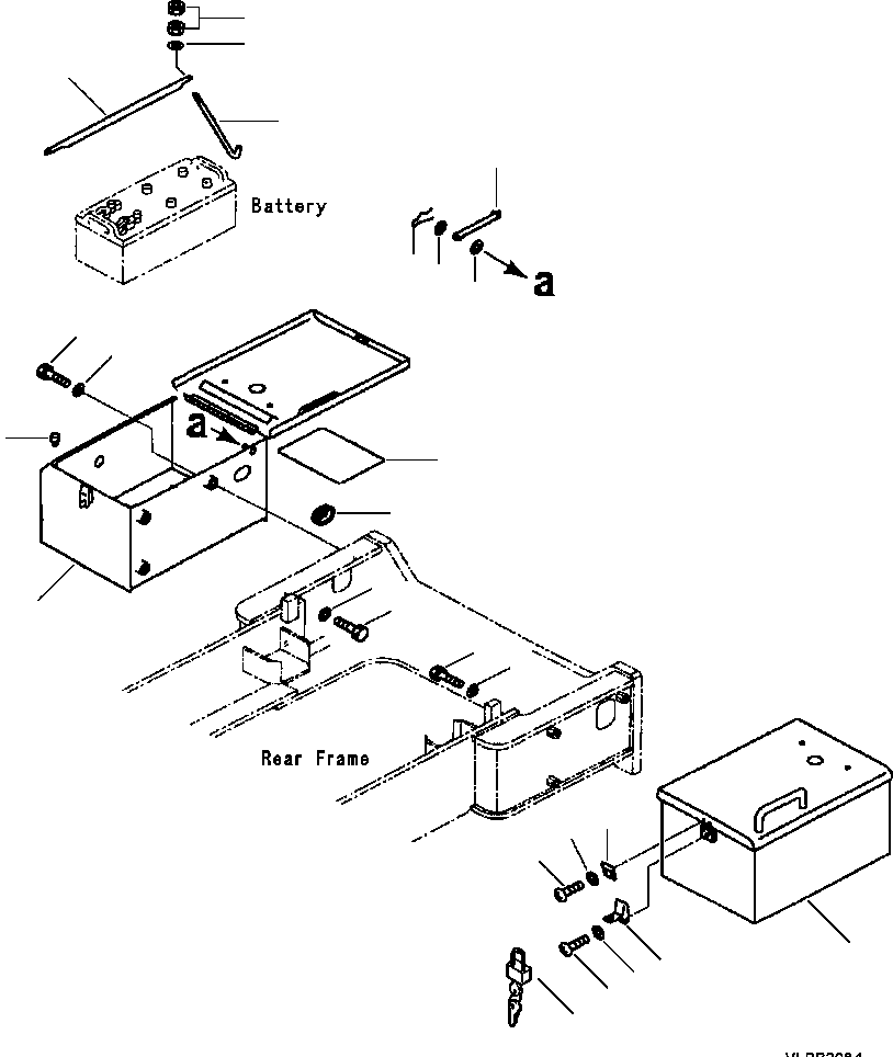 BOX, BATTERY - R.H. 425-06-A2321 KOMATSU