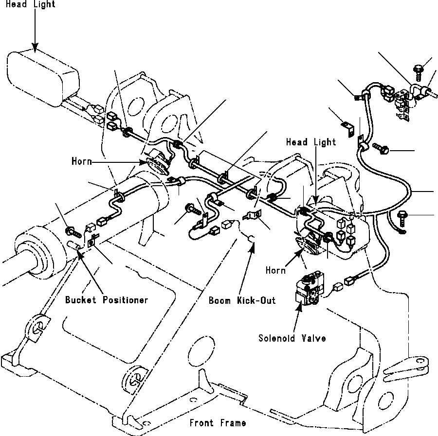 WIRING HARNESS,FRONT FRAME 425-06-22360 KOMATSU