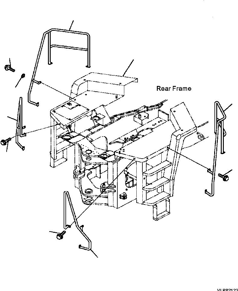 HANDRAIL,REAR R.H. 425-54-25142 KOMATSU