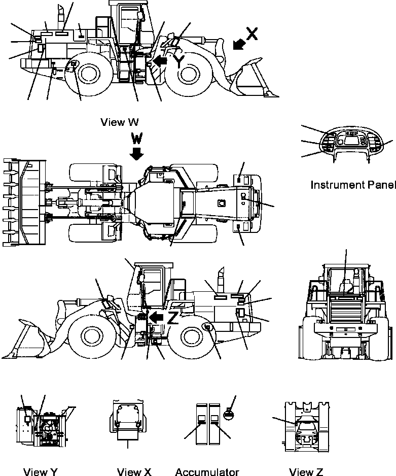 DECAL - CHART, OIL 425-93-A2430 KOMATSU