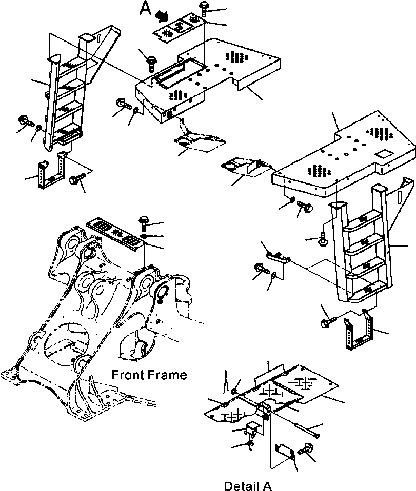 LADDER,R.H. 426-54-24142 KOMATSU