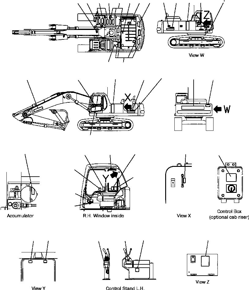 Табличка управления 09605-00001 KOMATSU