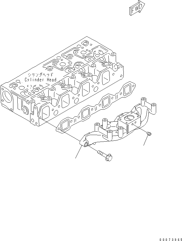 MANIFOLD, EXHAUST 6271-11-5131 KOMATSU