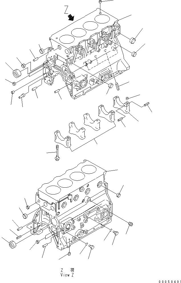 Блок цилиндров 6271-21-1110 KOMATSU