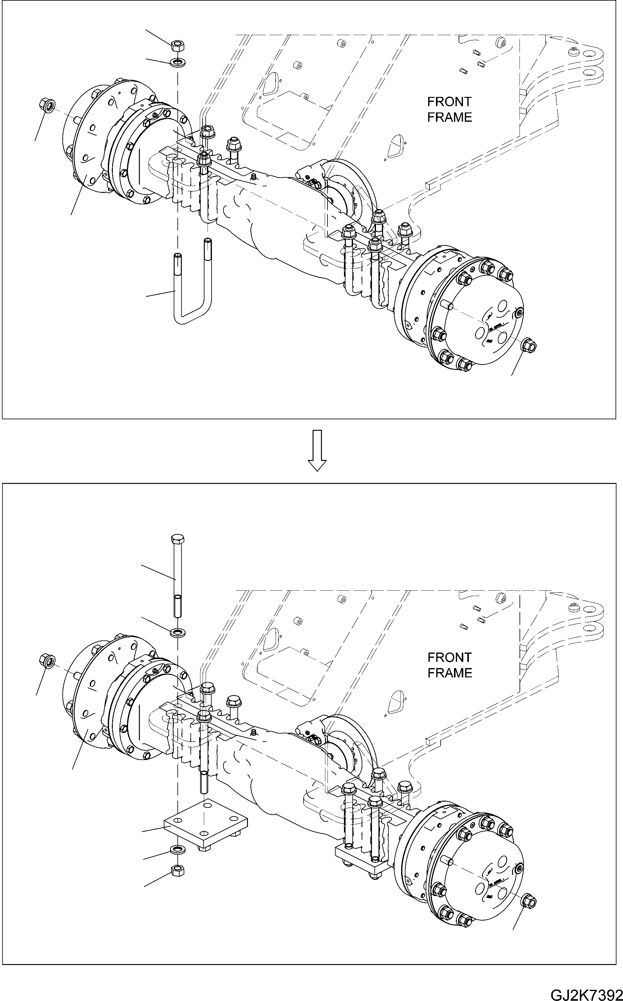 U-образный болт (стремянка) 42T-22-21291 KOMATSU