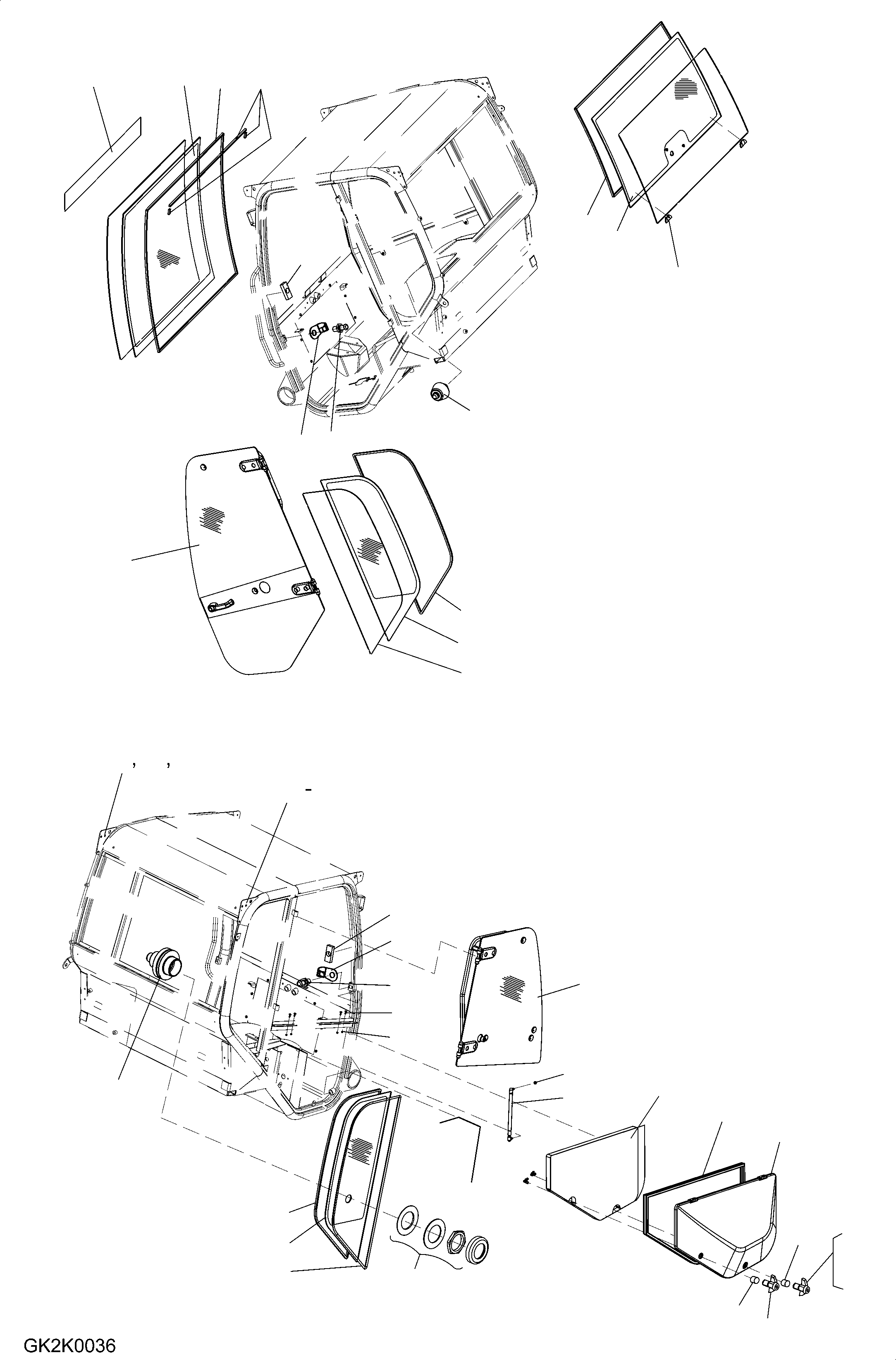 WINDOW, RIGHT (42T-56-21080) KOMATSU
