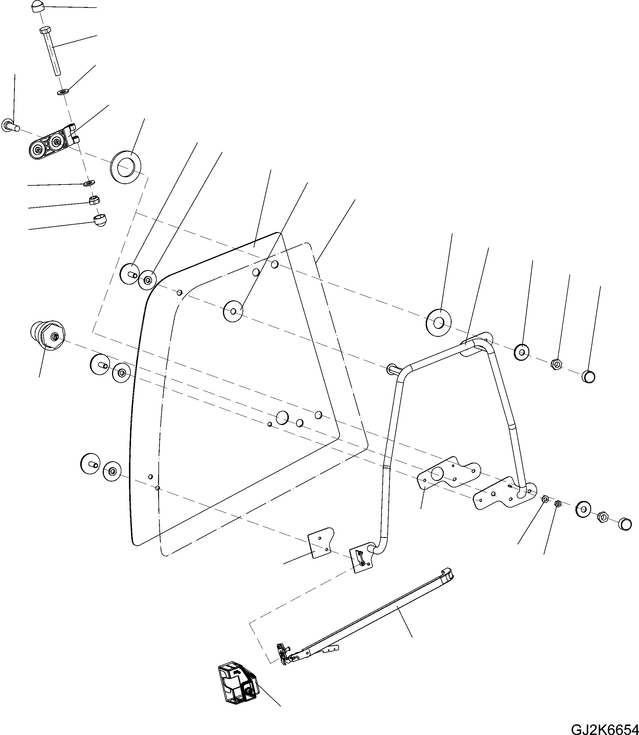GLASS PANE 42T-56-21990 KOMATSU