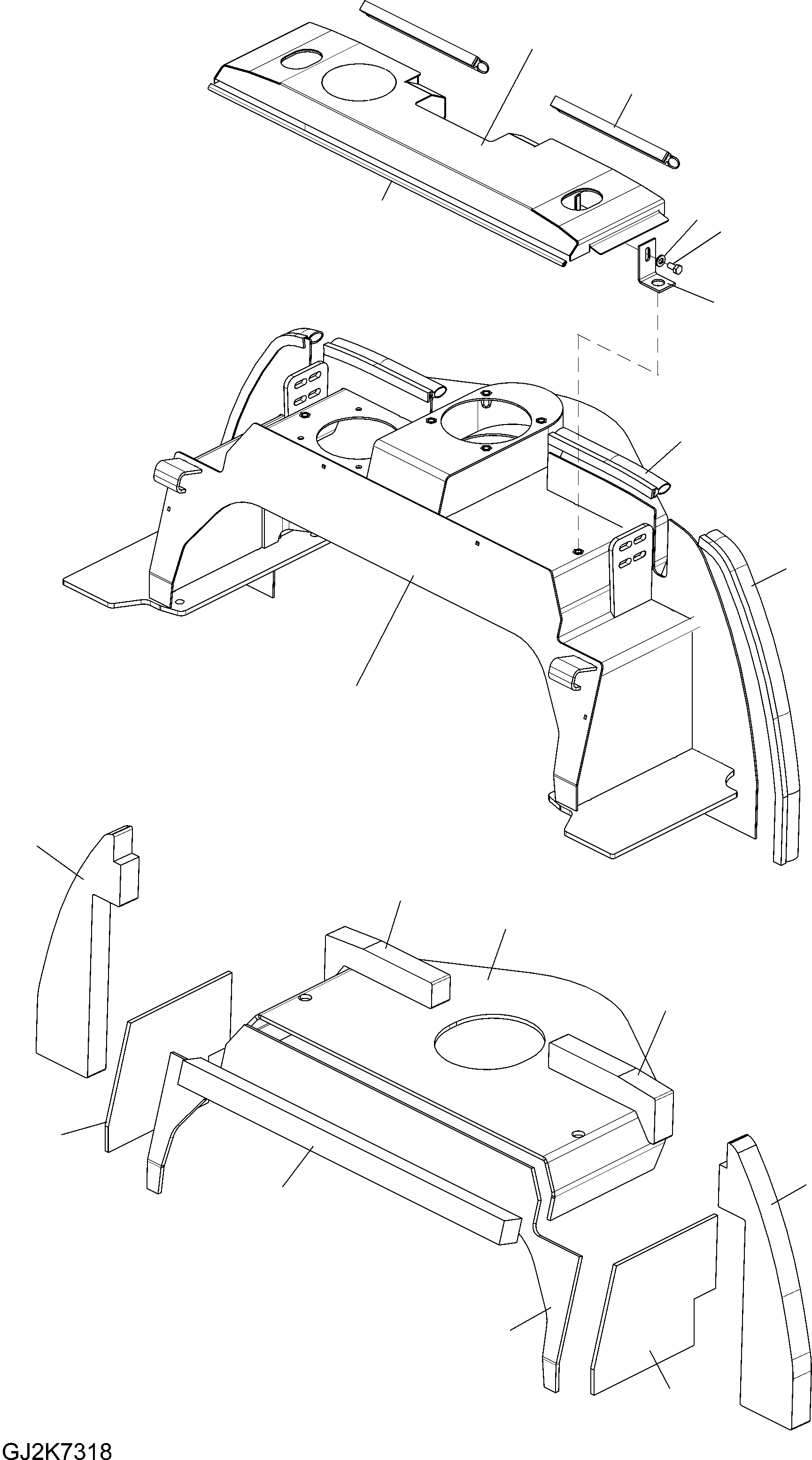 HOOD CARRIER 42W-54-31232 KOMATSU