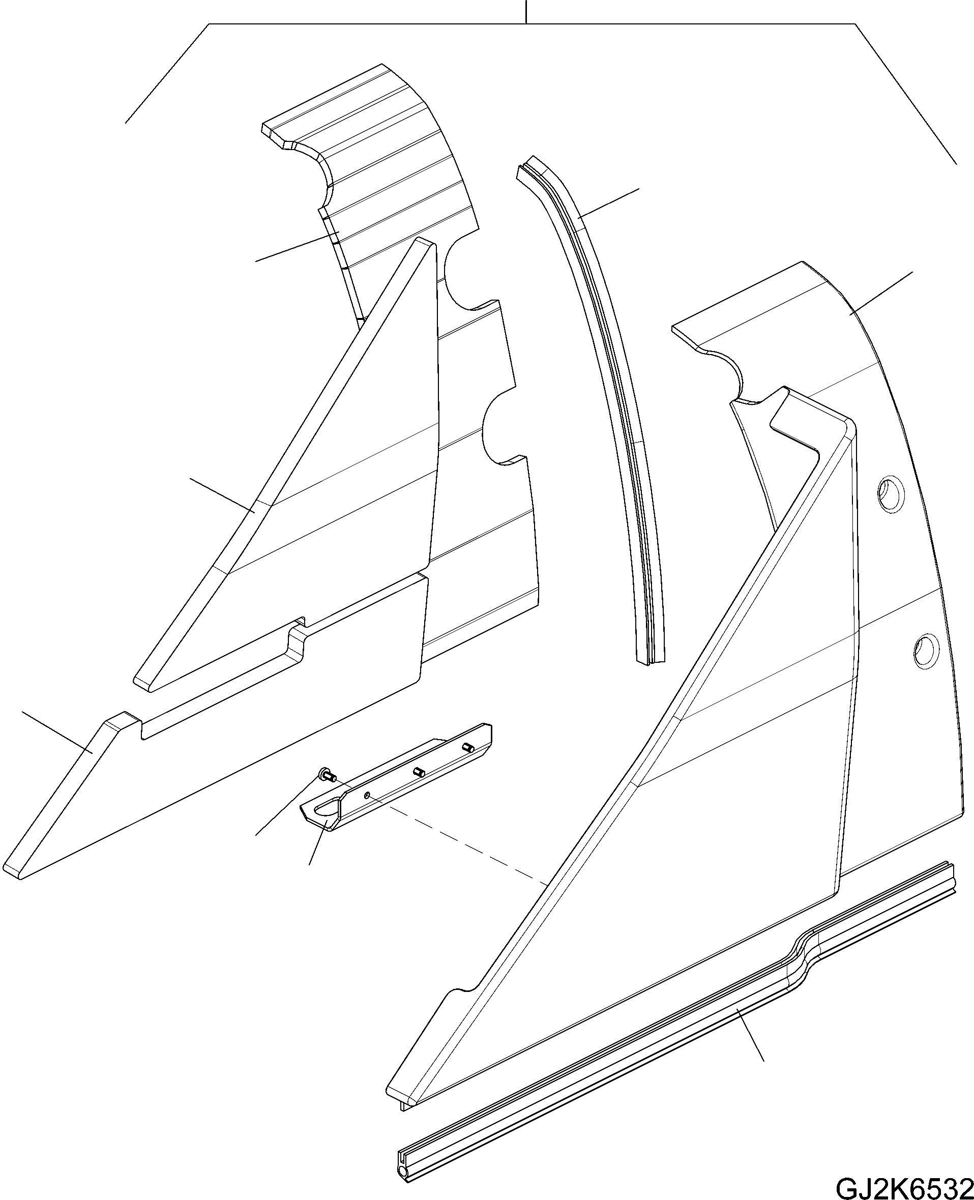 SIDE COVER, LHS 42W-54-31380 KOMATSU