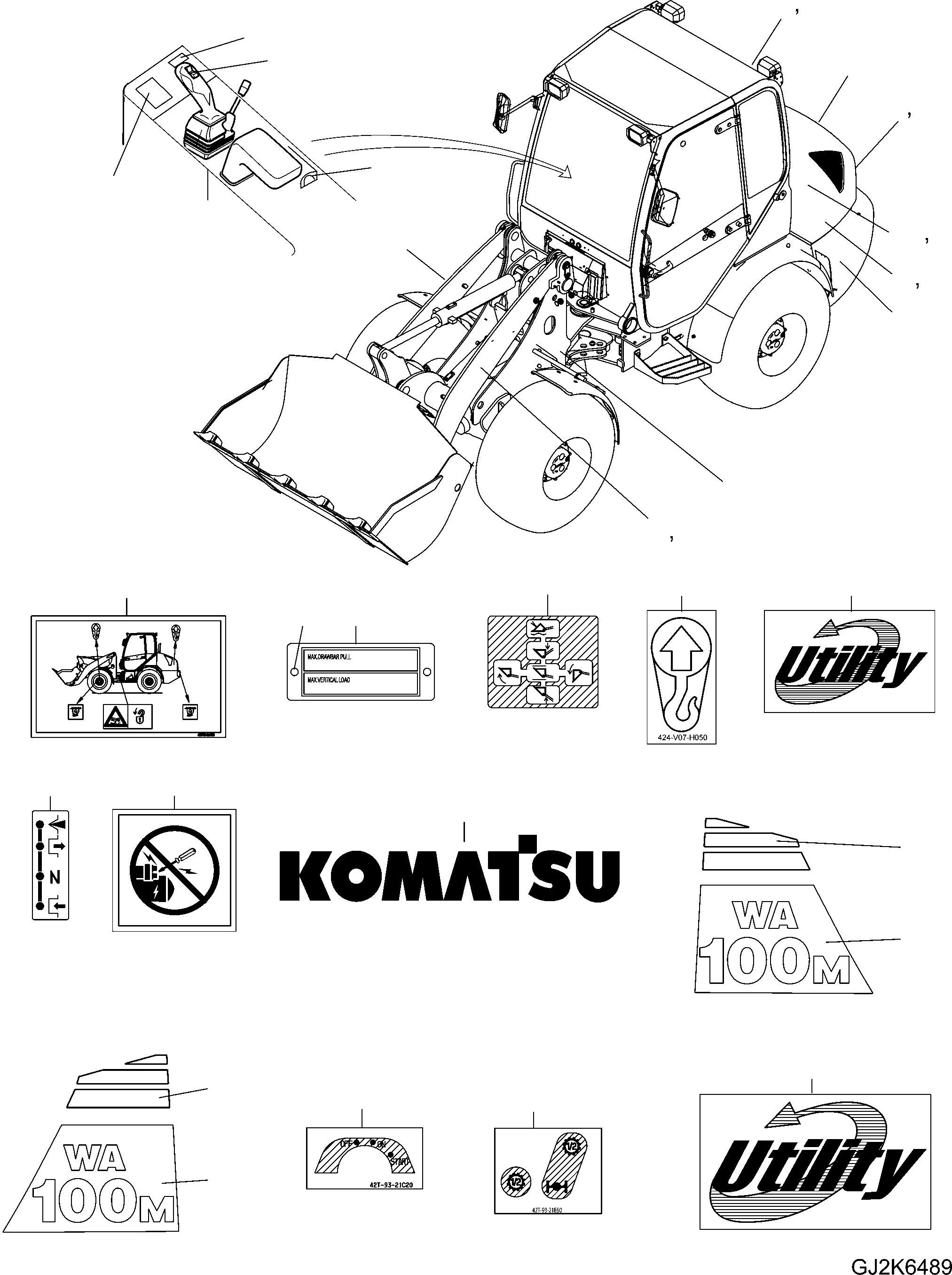 CHARACTERS 42T-93-21E30 KOMATSU