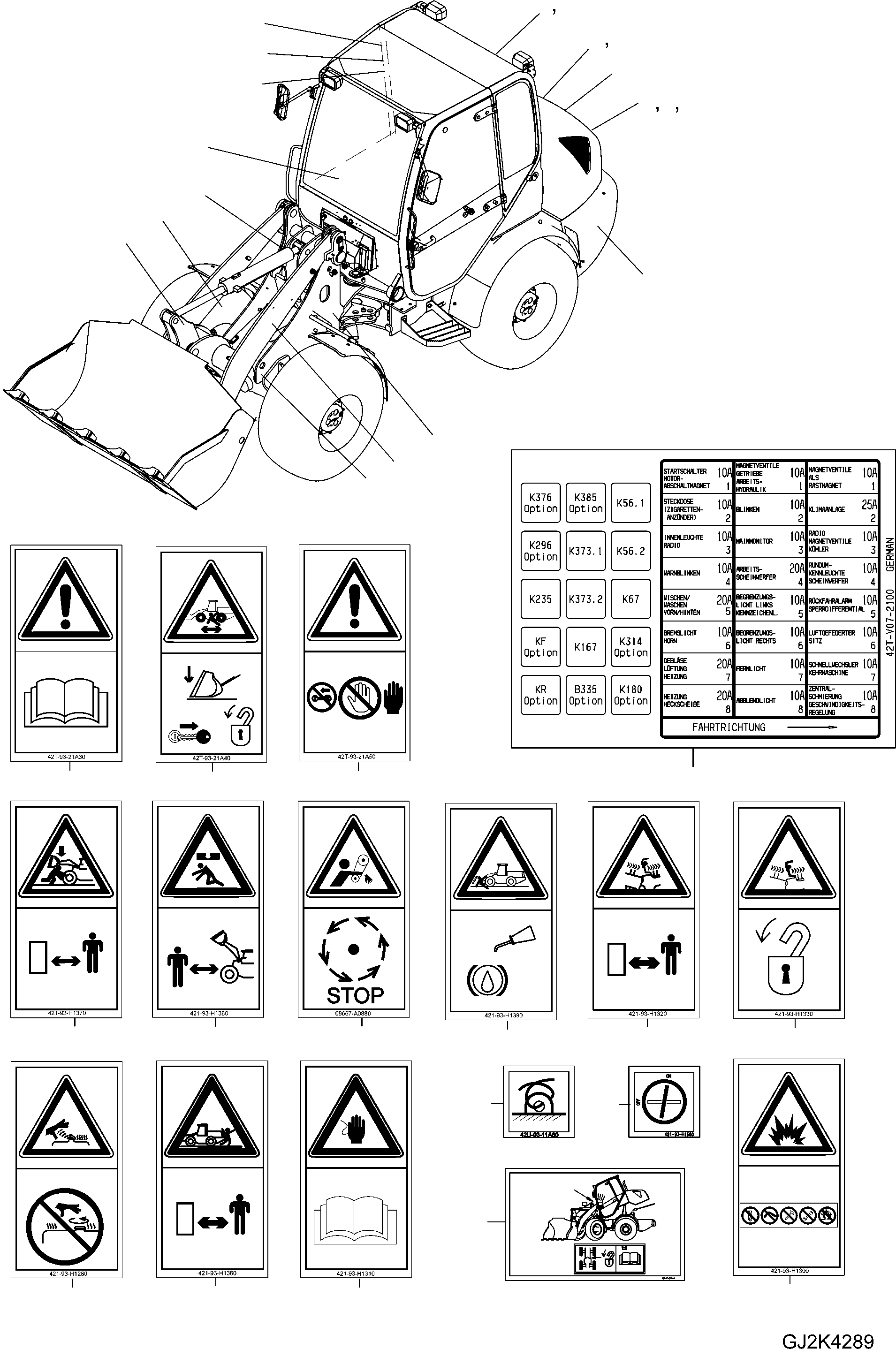 Наклейка 42T-V07-2100 KOMATSU