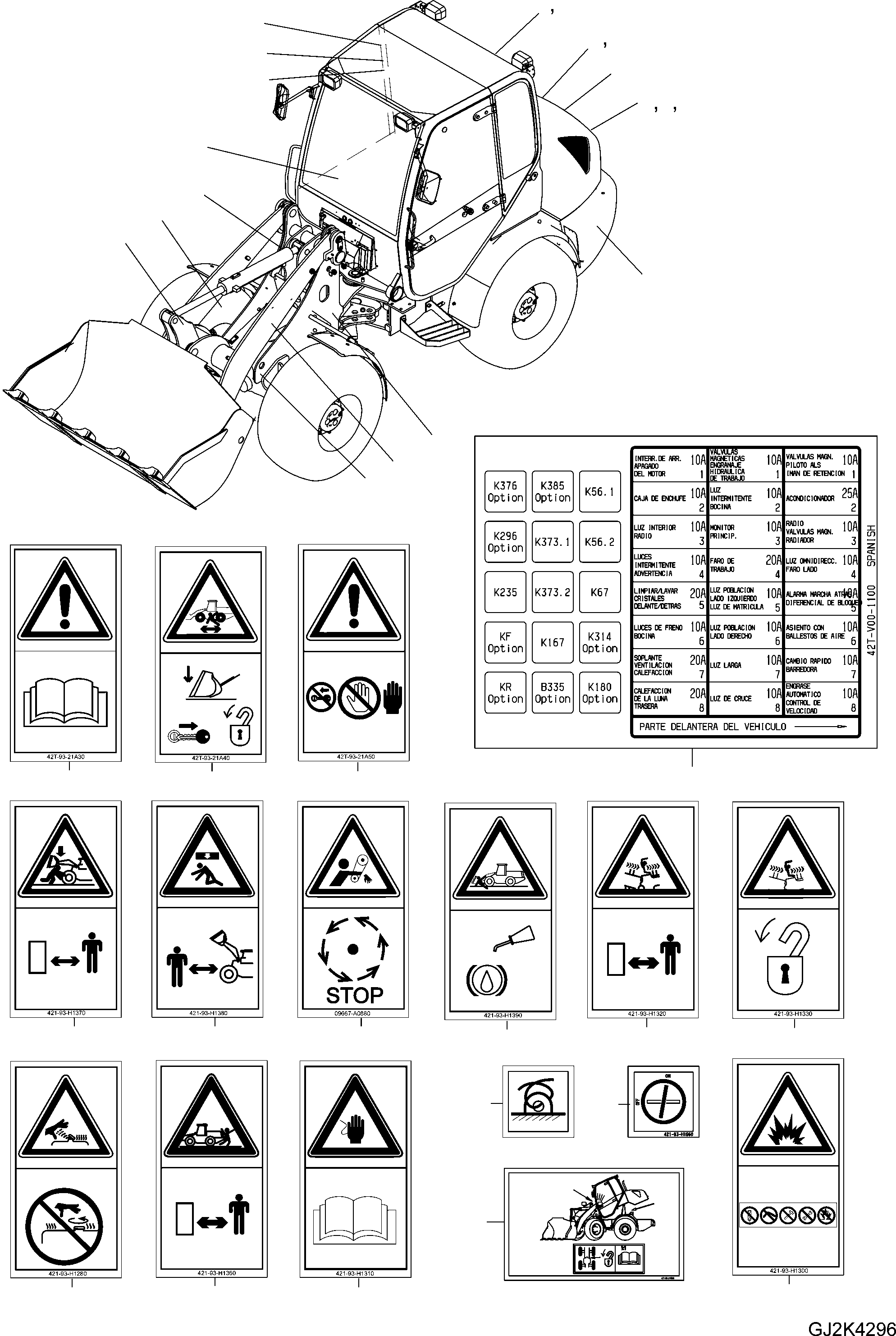 Наклейка 42T-V00-2100 KOMATSU