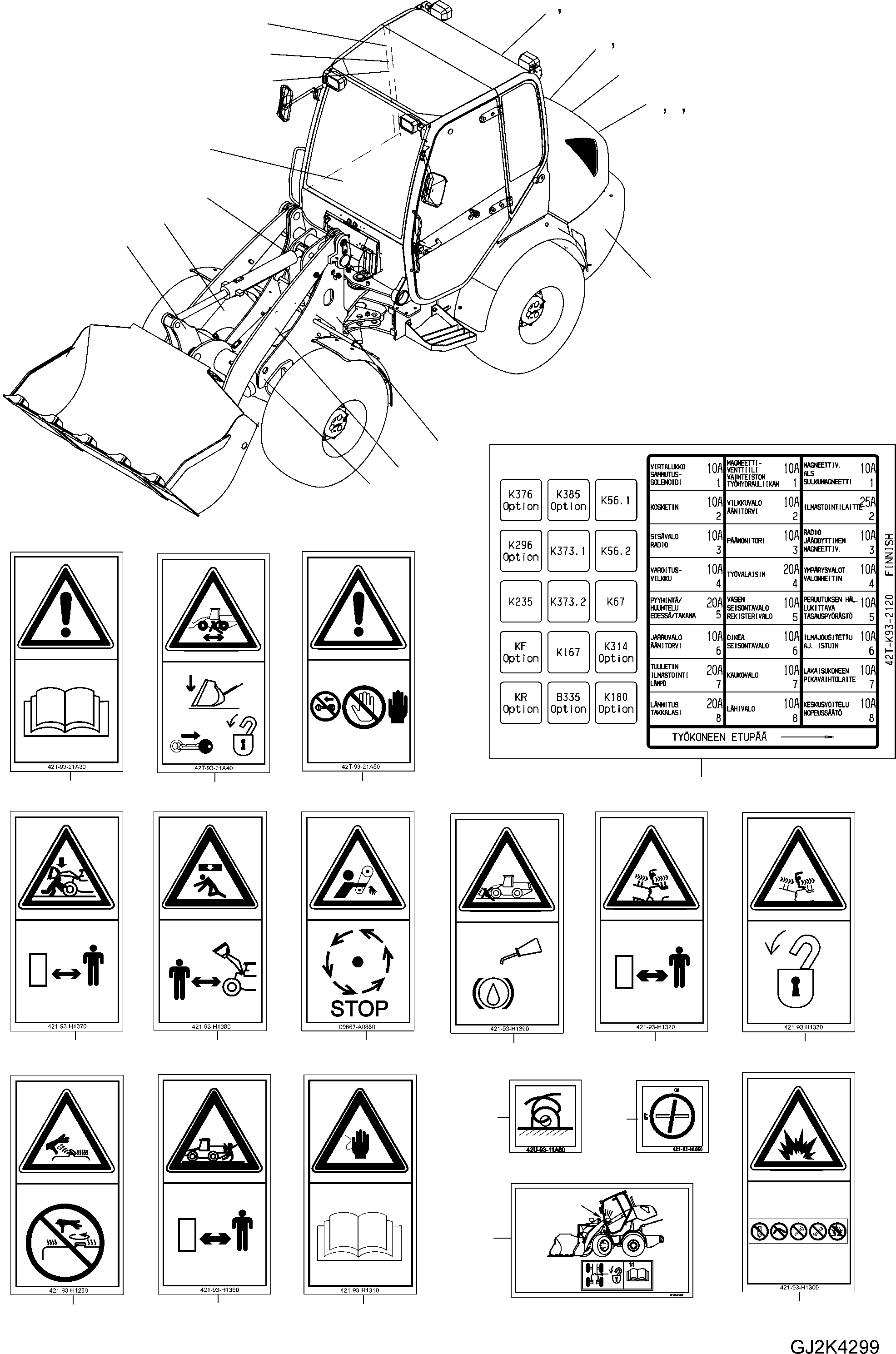 Наклейка 42T-K93-2120 KOMATSU