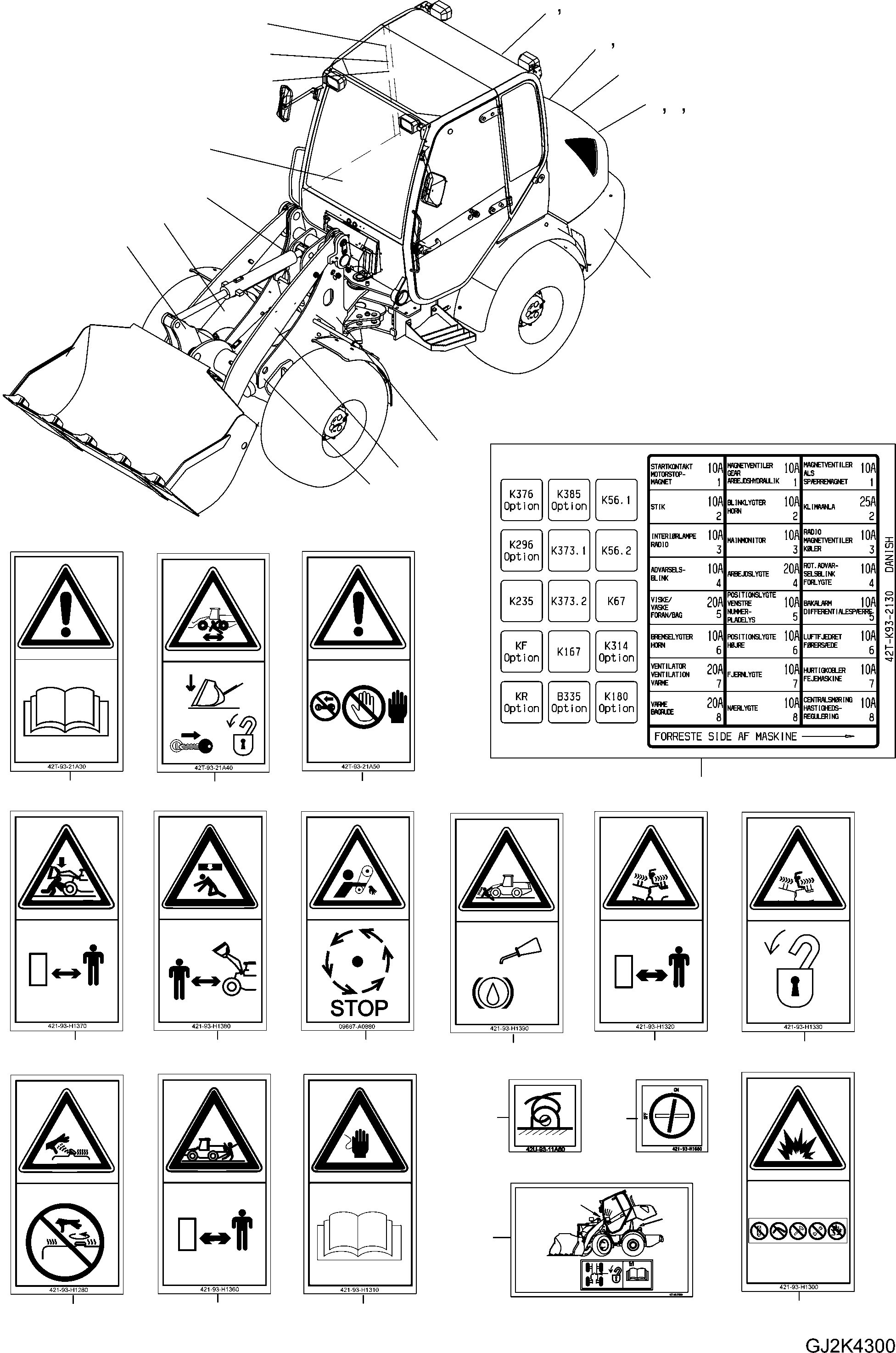 Наклейка 42T-K93-2130 KOMATSU