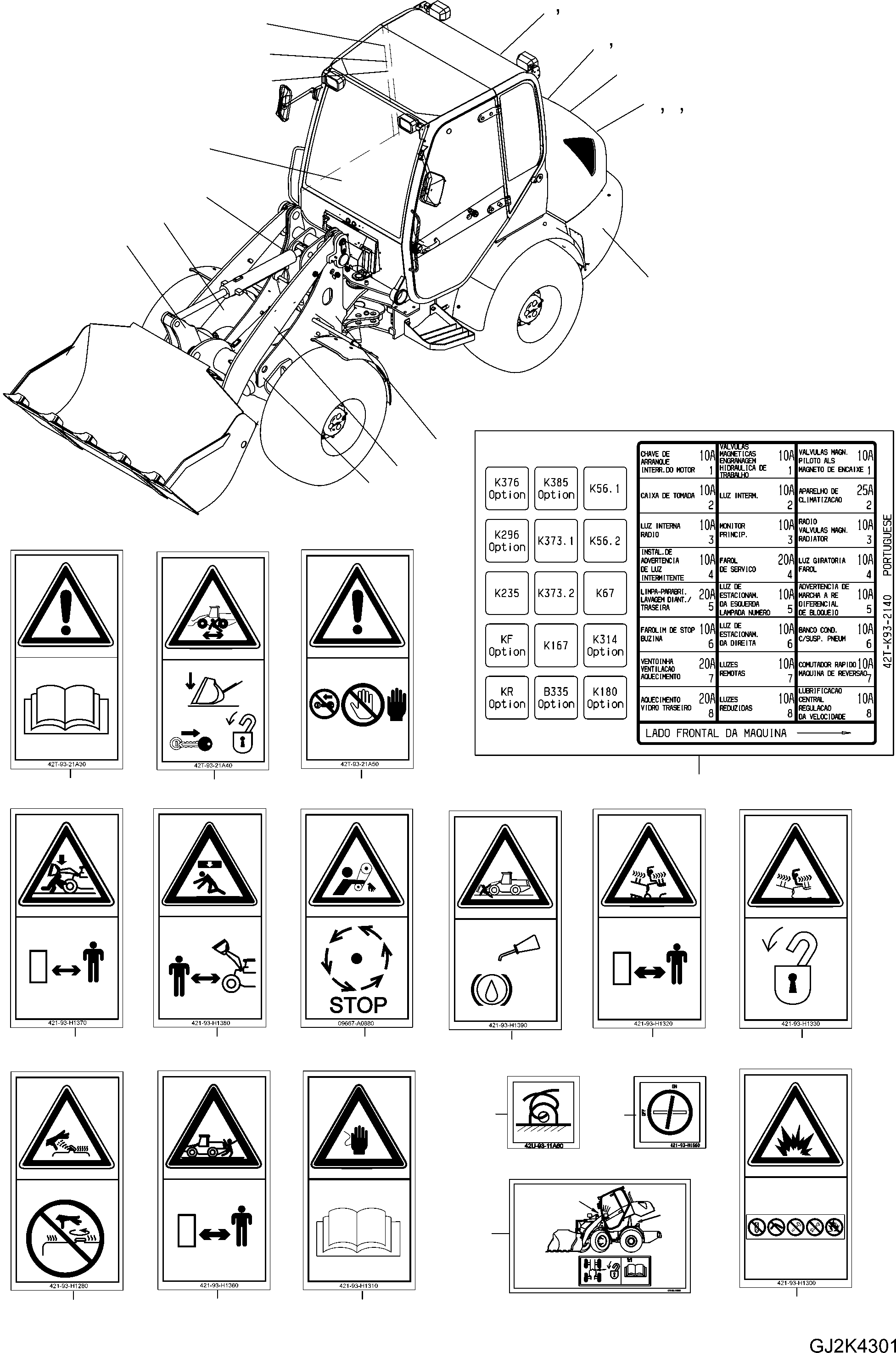 Наклейка 42T-K93-2140 KOMATSU