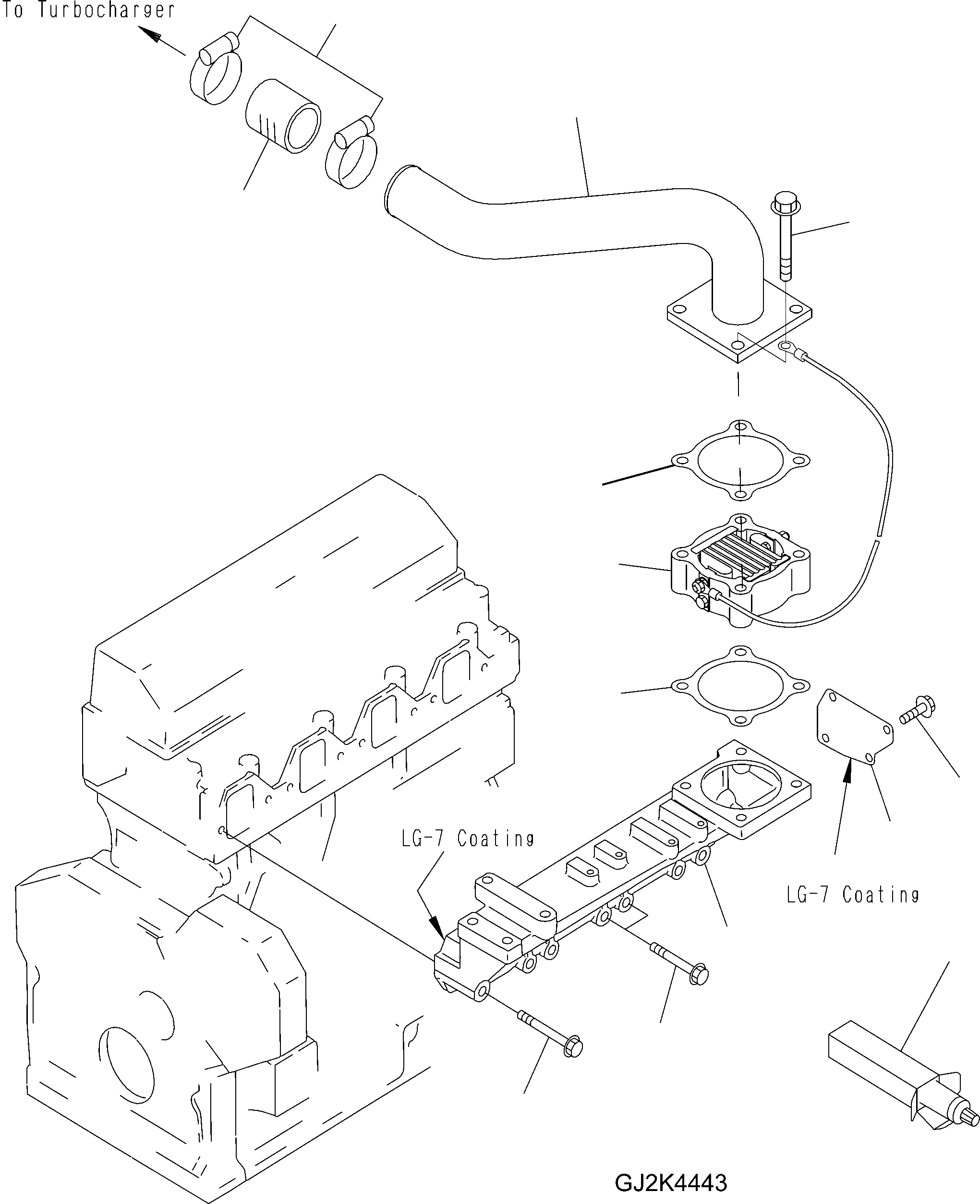 INTAKE PIPE 6205-11-4350 KOMATSU