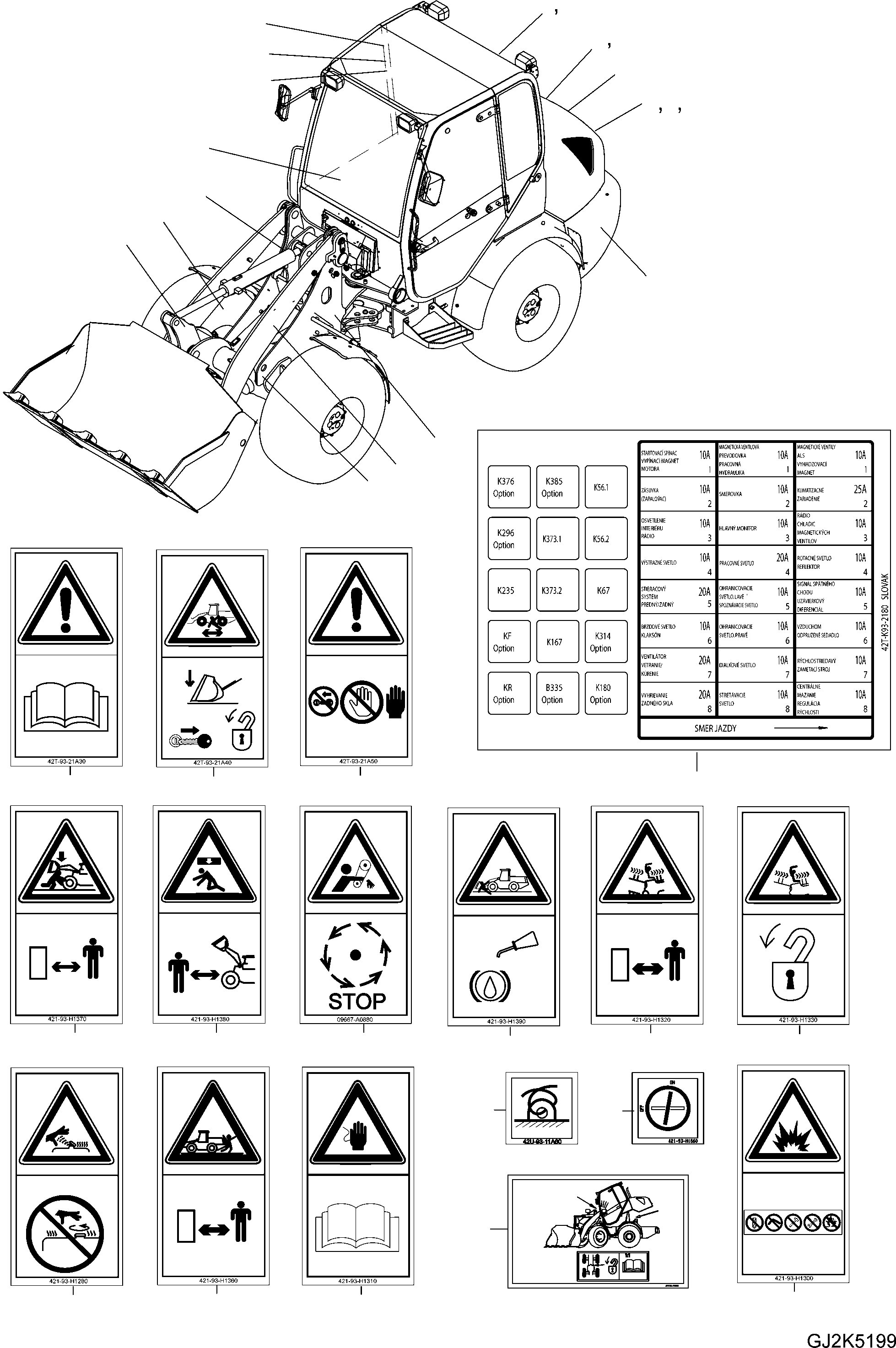 Наклейка 42T-K93-2180 KOMATSU
