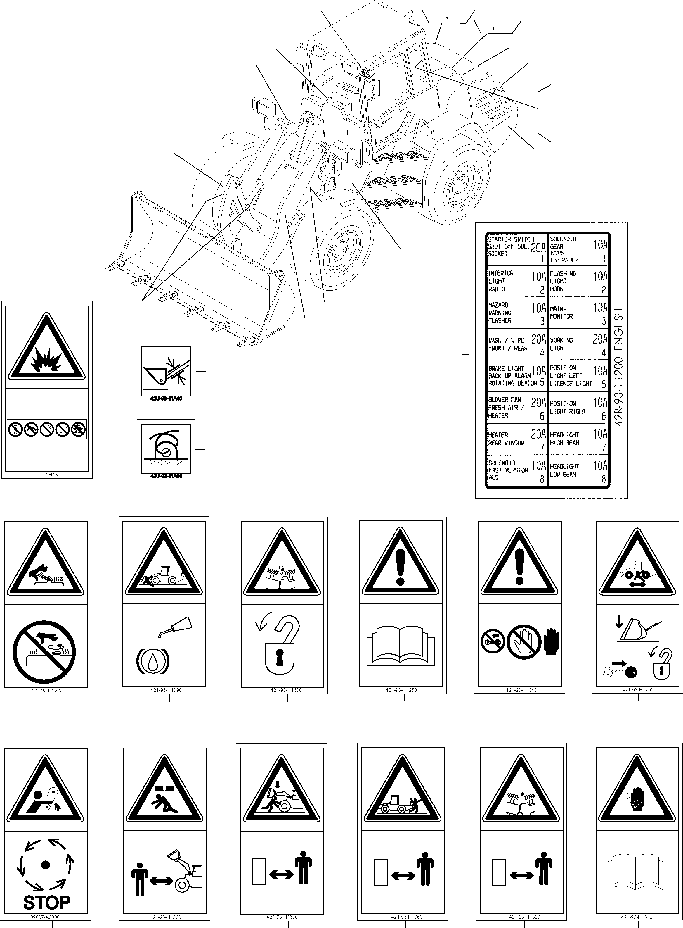 Наклейка 42R-93-11200 KOMATSU