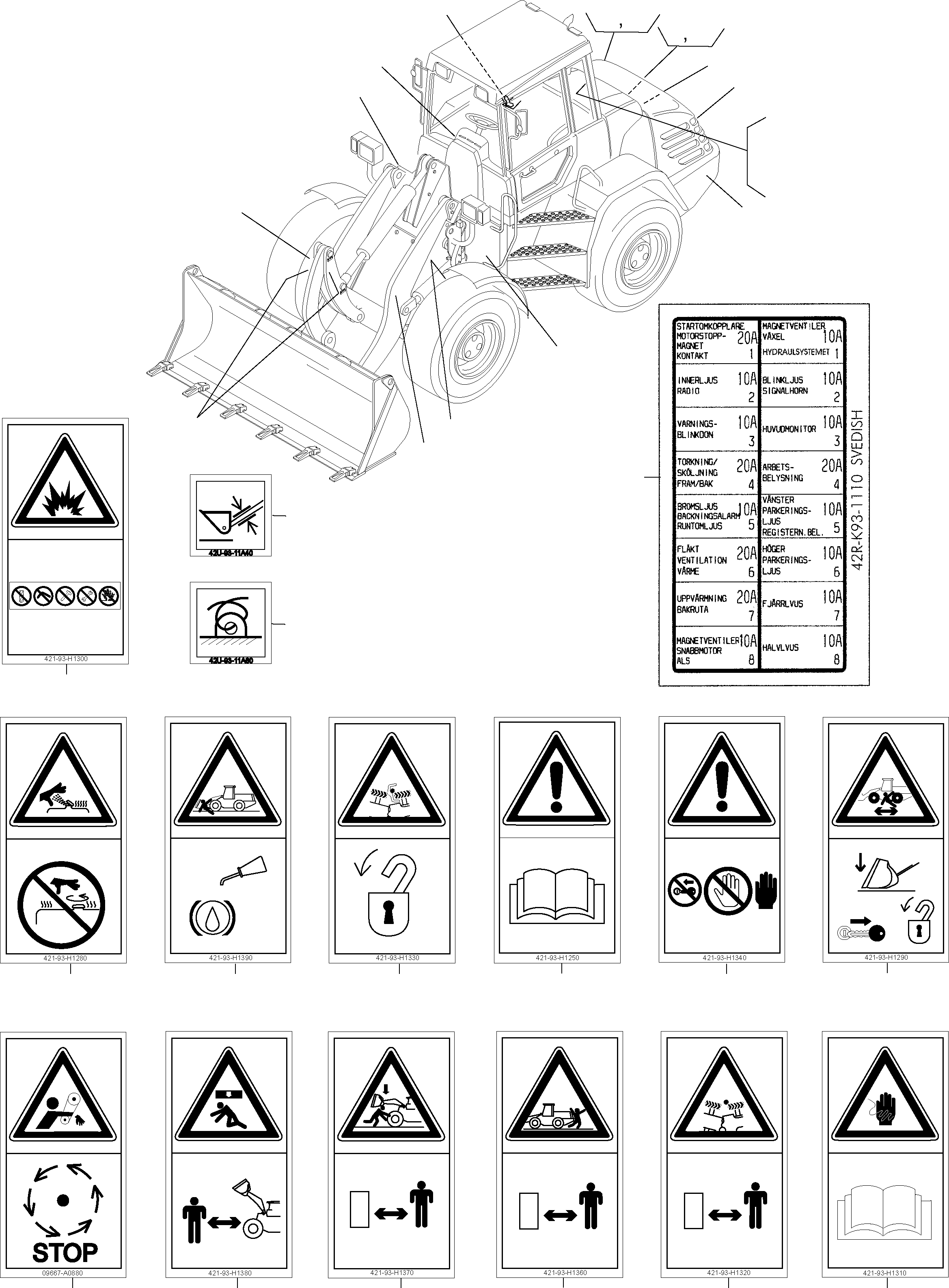 Наклейка 42R-K93-1110 KOMATSU