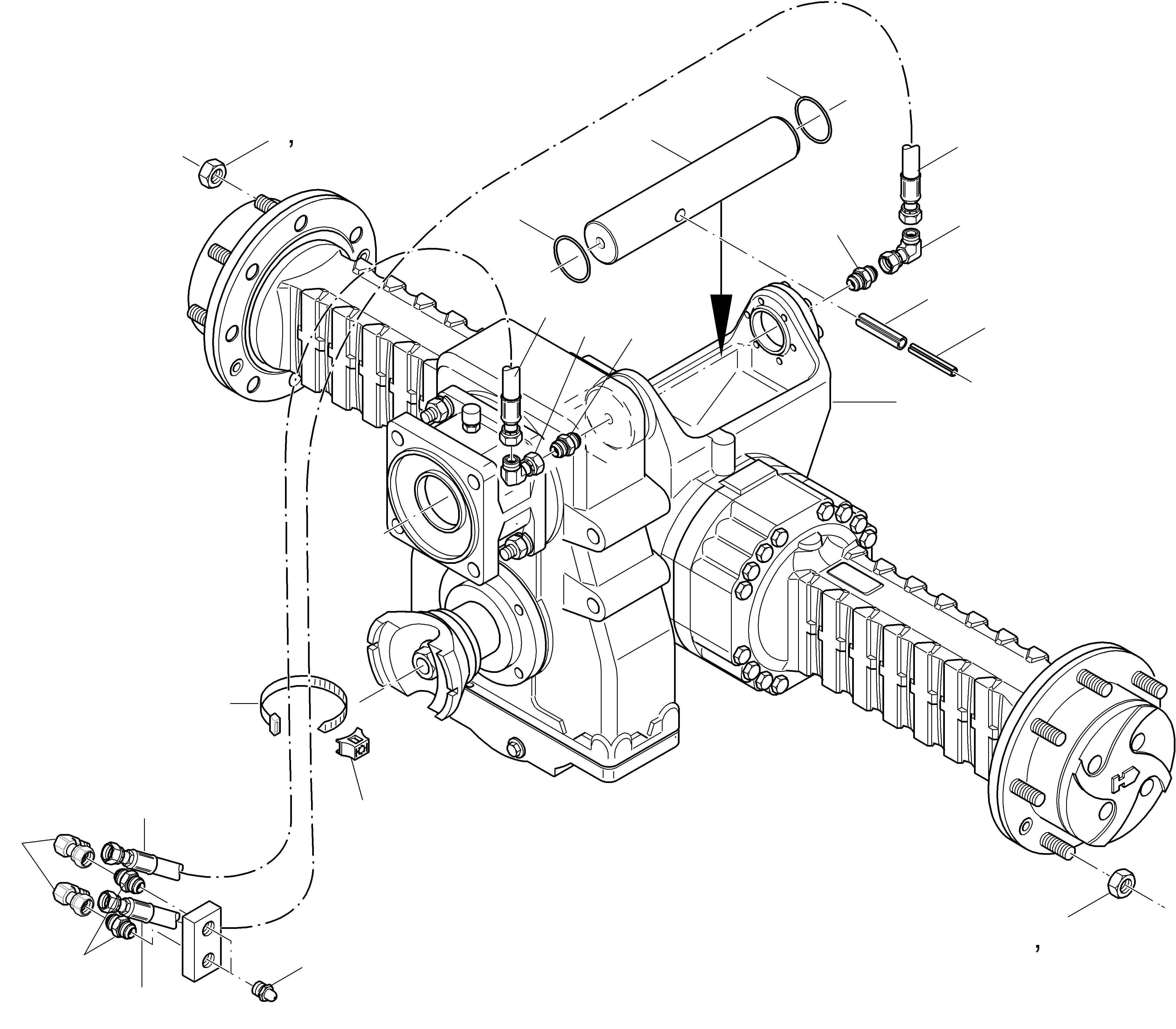REAR AXLE 42R-23-10100 KOMATSU
