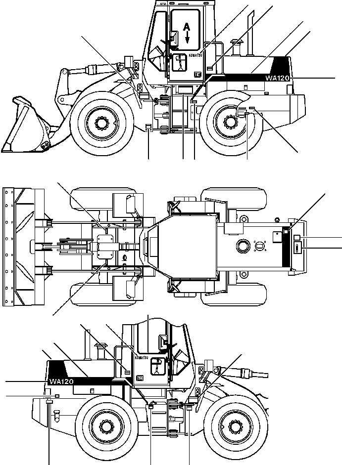 STRIPE - LH END (WRAP OVER HOOD) 417-93-A1150 KOMATSU