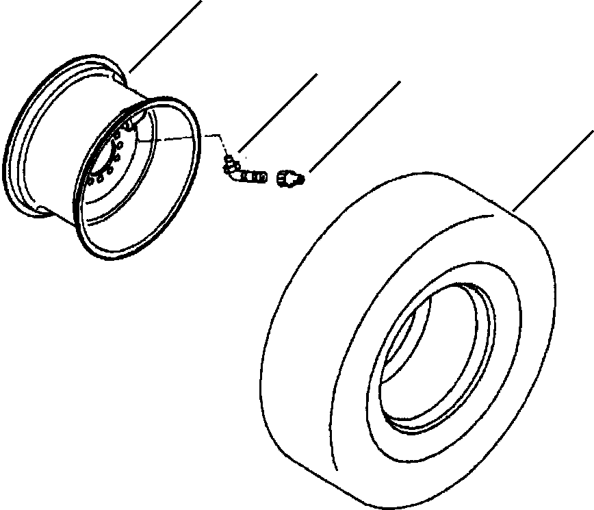 TIRE AND VALVE - 15.5-R25 XHATL3 417-930-A290 KOMATSU