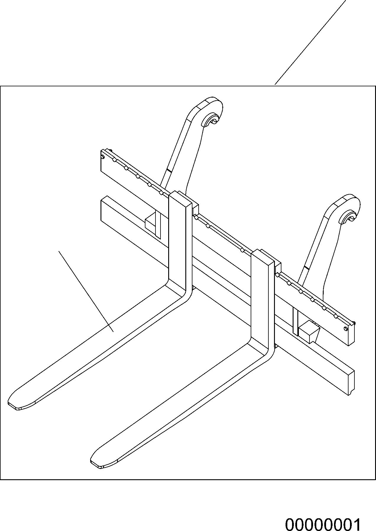 PALETTE FORK 416-71-H2221 KOMATSU