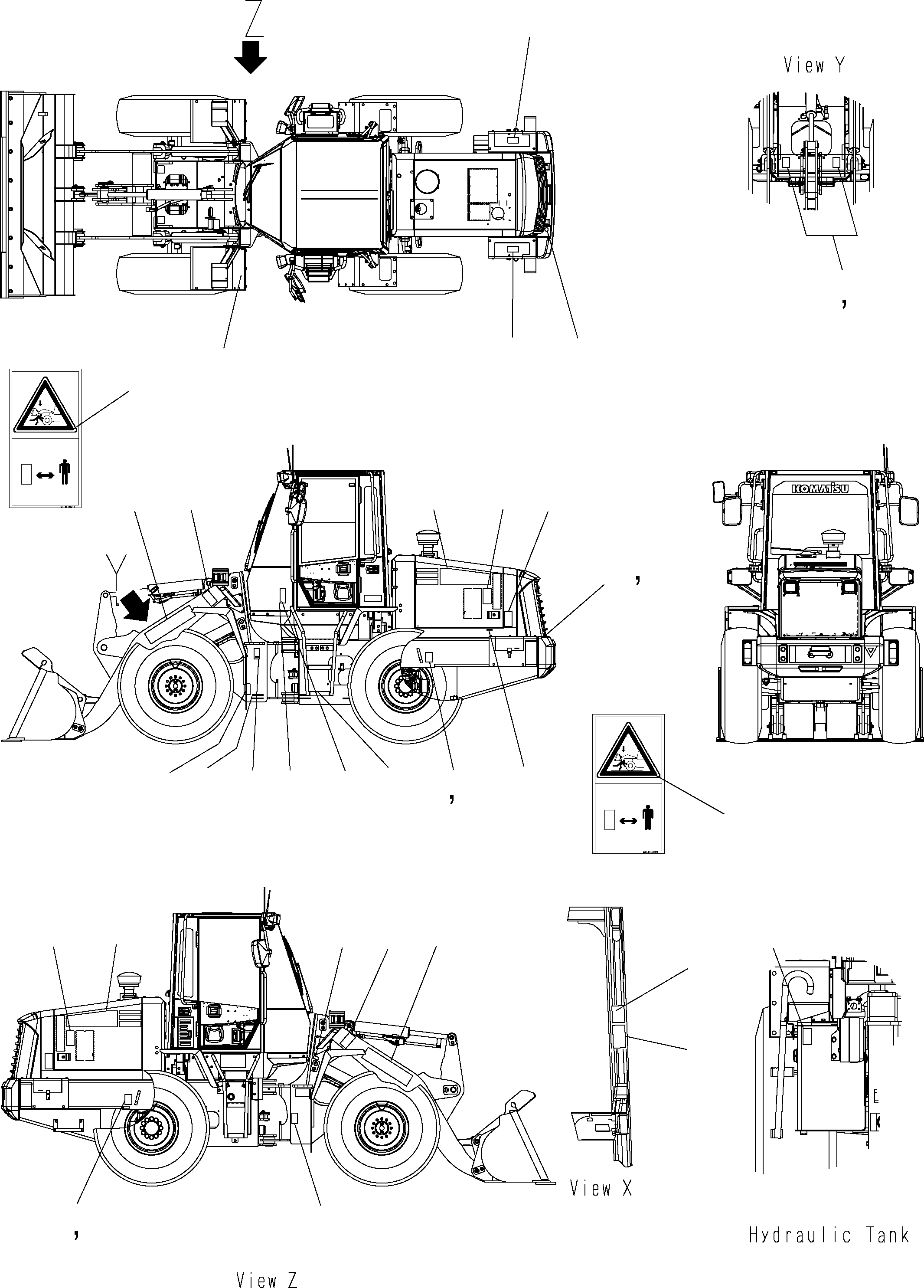 Наклейка 421-93-H2750 KOMATSU