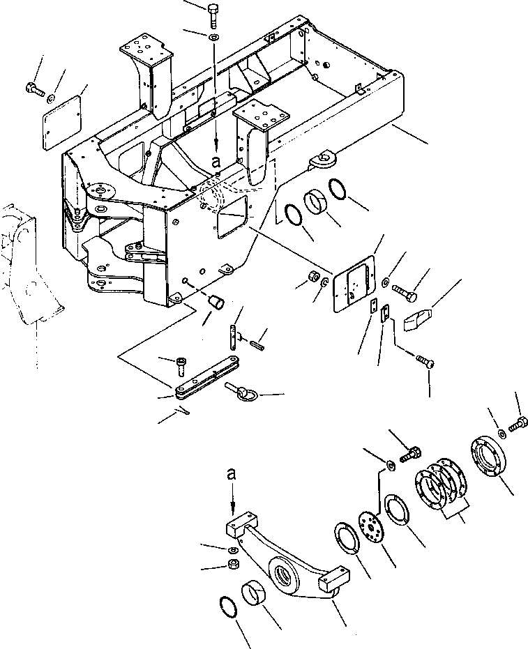 FRAME, REAR (MODIFIED) 416-T80-A800 KOMATSU