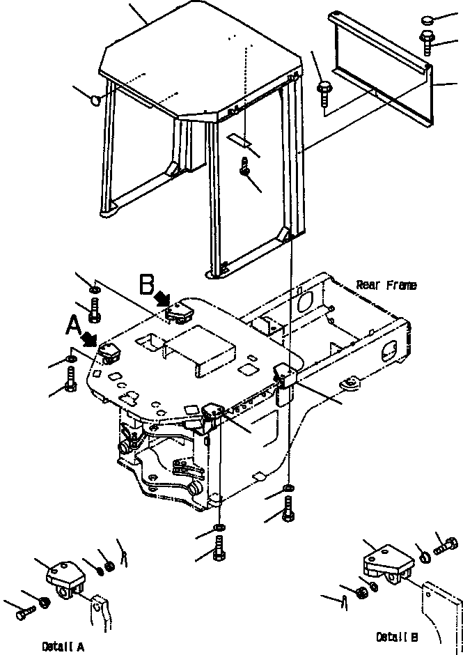 ROPS CANOPY ASSEMBLY 417-921-2030 KOMATSU
