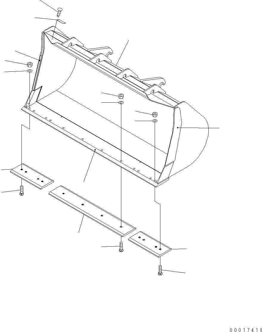 BUCKET ASSEMBLY 417-72-H2B20 KOMATSU