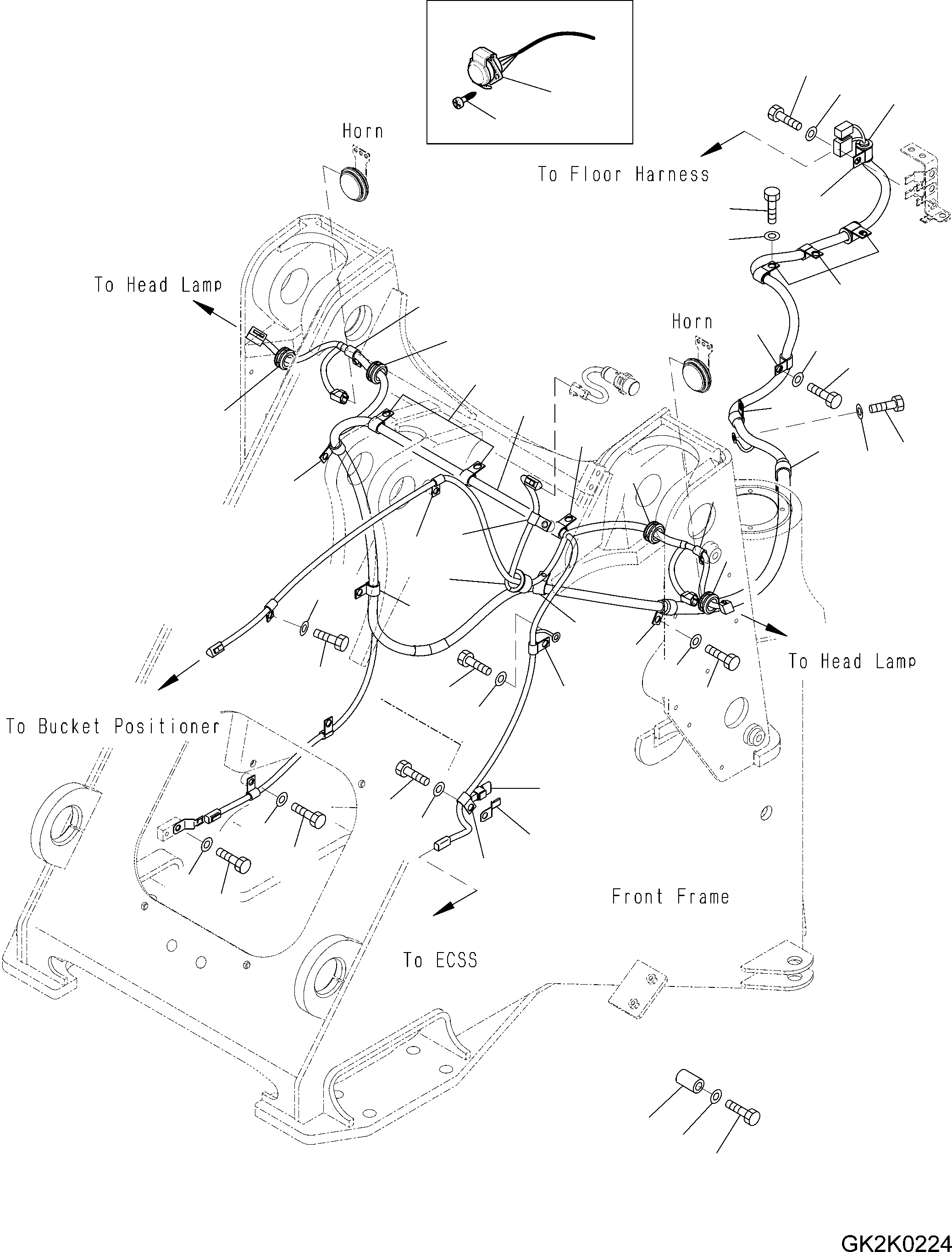 FRONT HARNESS 418-06-H2590 KOMATSU