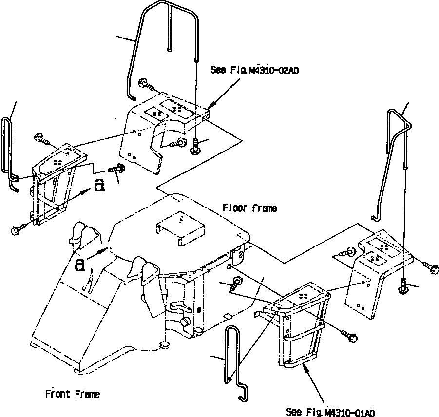 HAND RAIL,R.H. 418-54-25141 KOMATSU