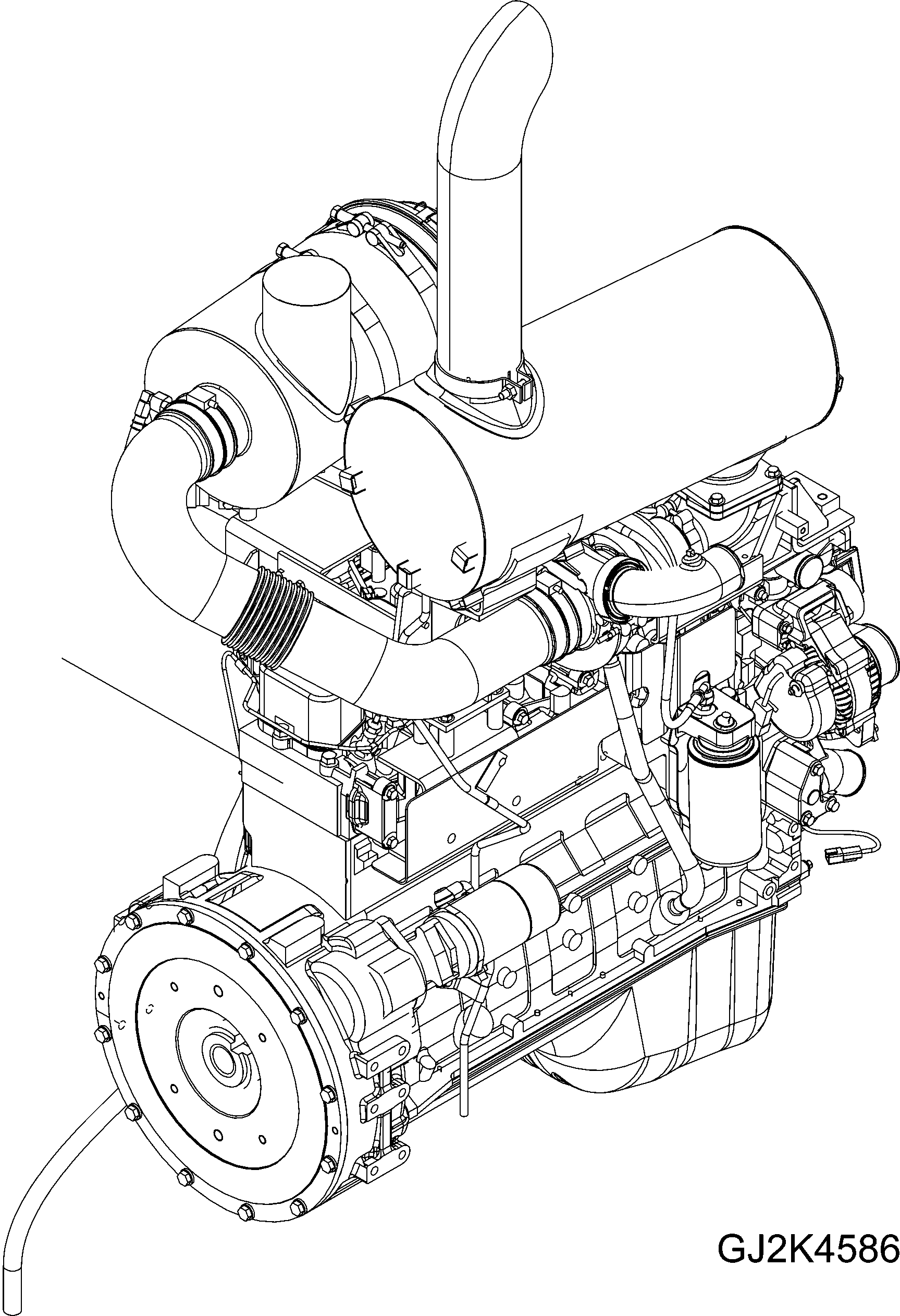 ENGINE 6738-K0-HH10 KOMATSU
