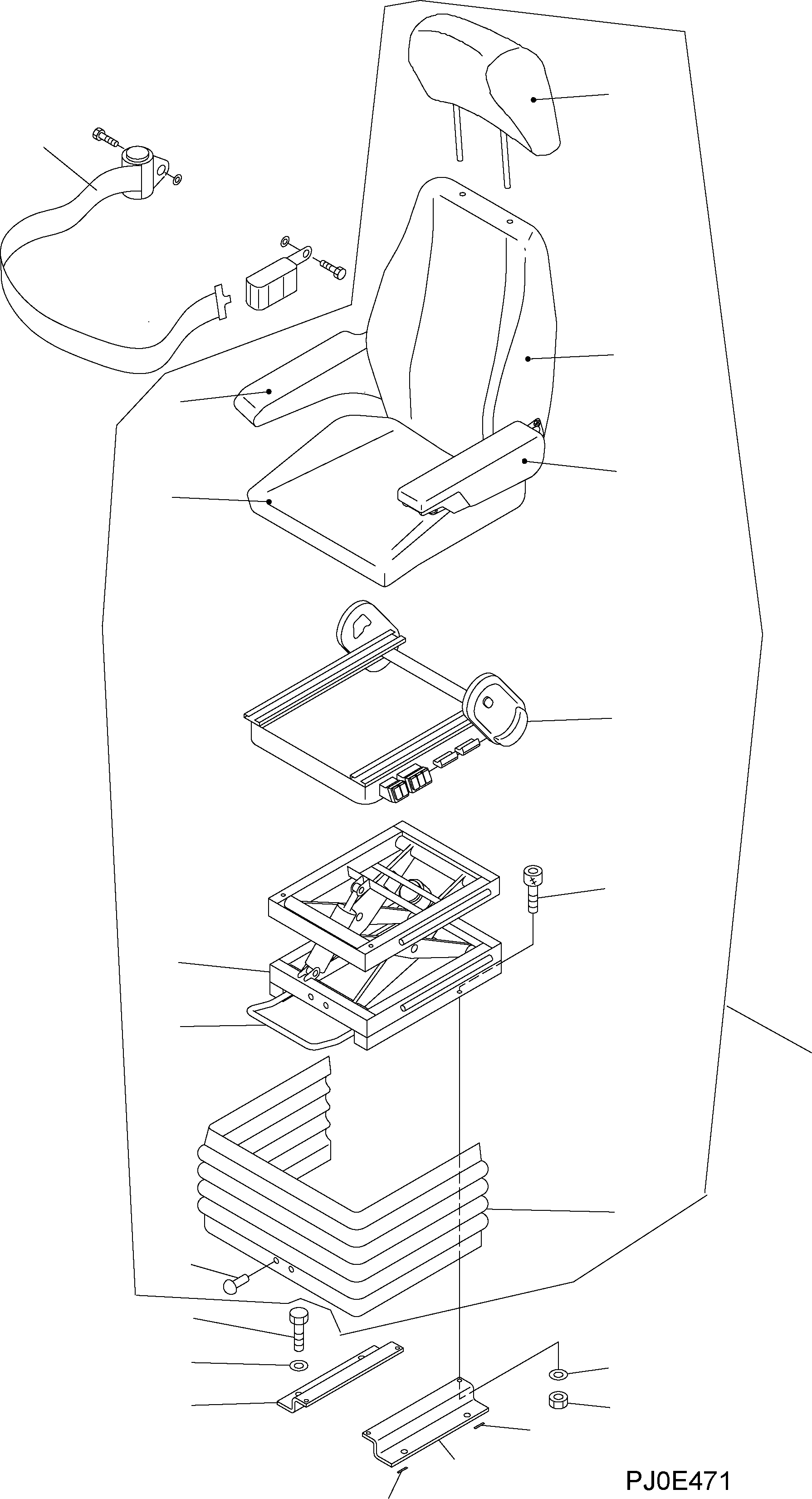 HEAD REST KIT TG16215-47 KOMATSU