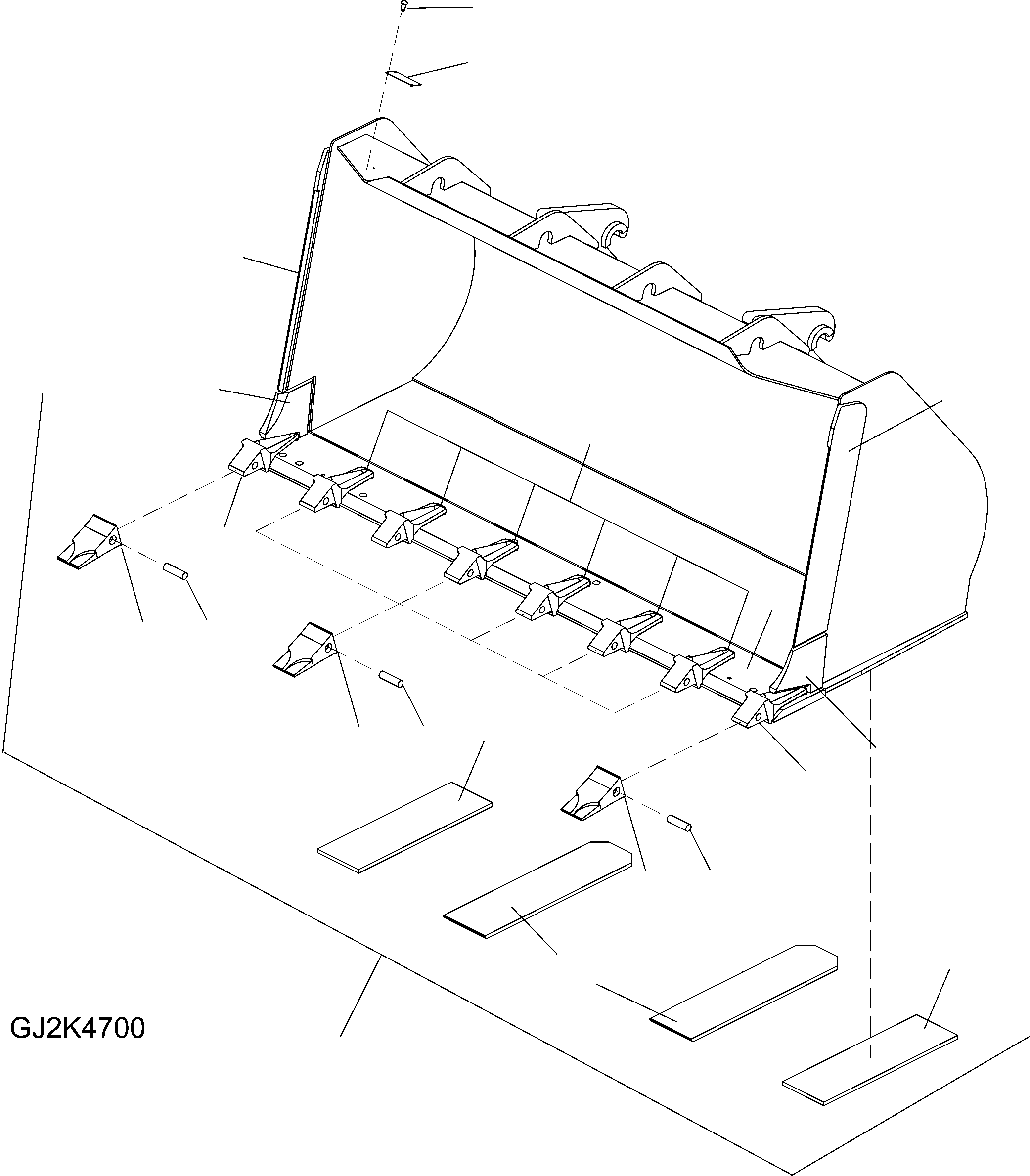 BUCKET ASSEMBLY 418-70-H2B00 KOMATSU