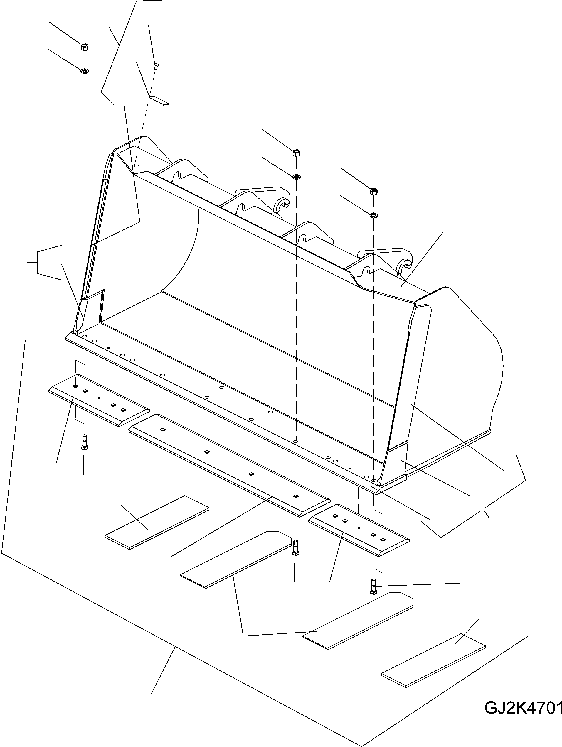 BUCKET ASSEMBLY 418-70-H2B20 KOMATSU