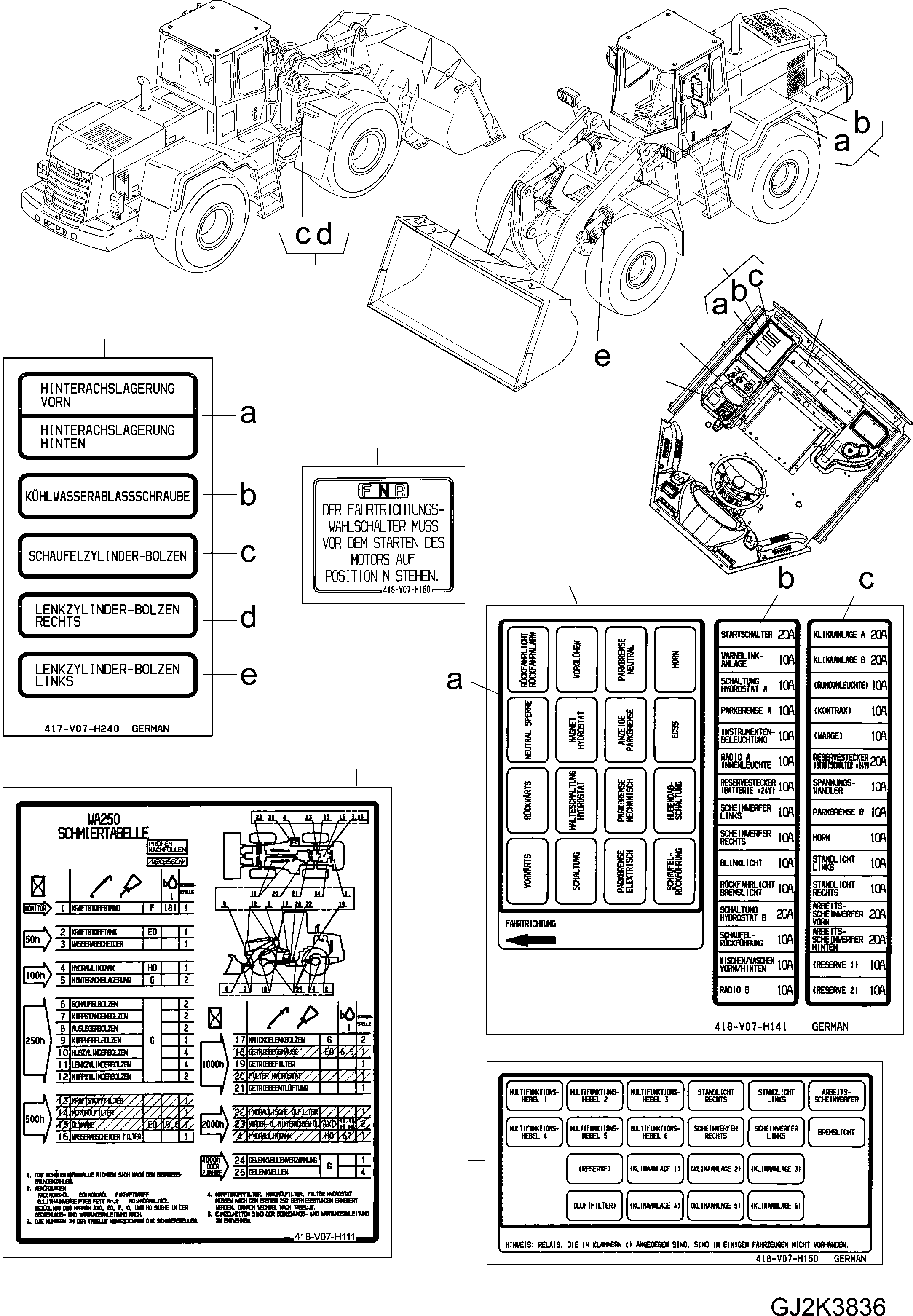 Табличка смазки 418-V07-H112 KOMATSU