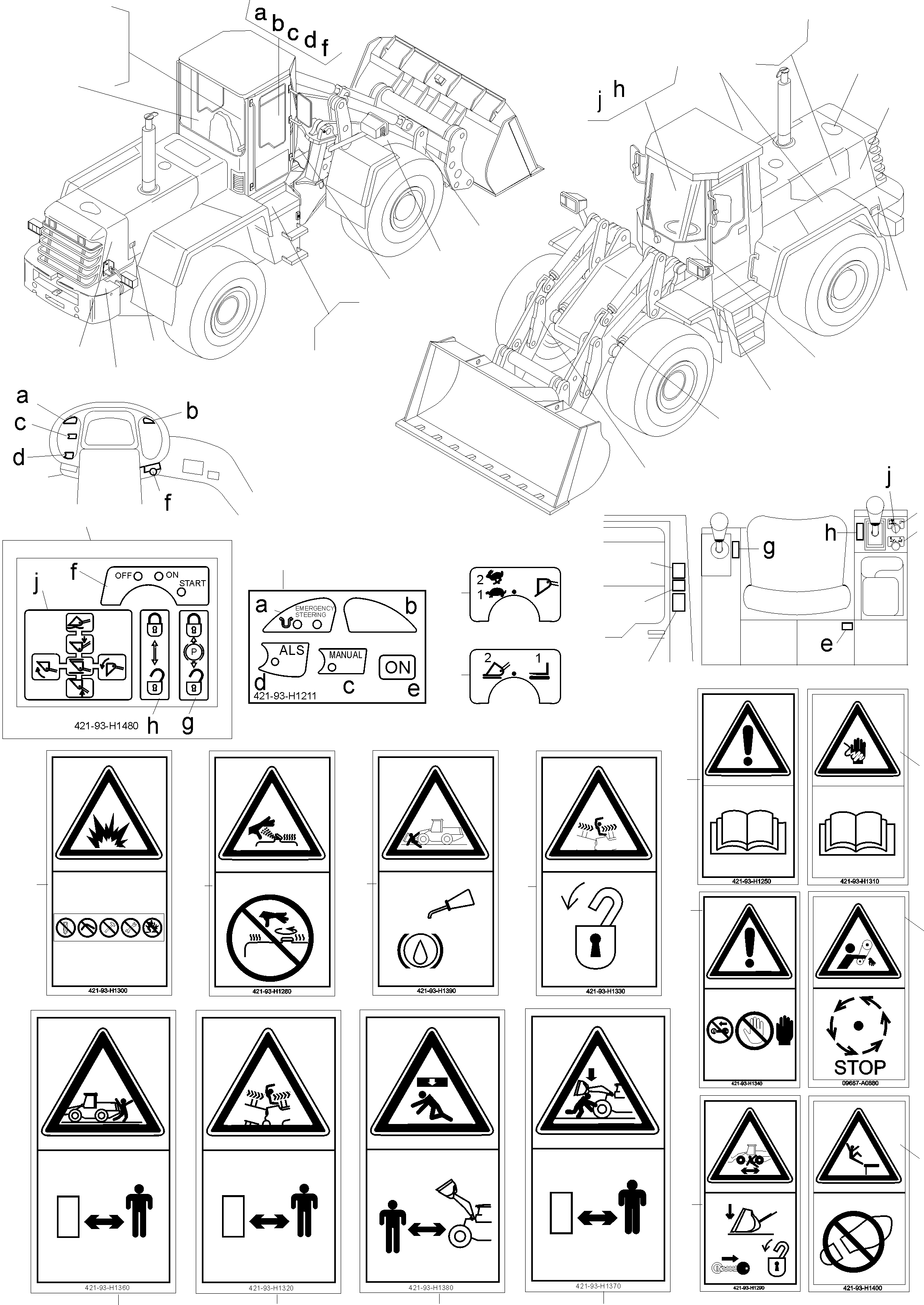 Наклейка 421-93-H1480 KOMATSU